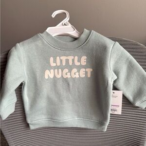 Kohl's Mint Green "Little Nugget" Kids Crewneck Sweatshirt